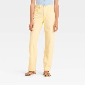 NWT Universal Thread mid rise 90s baggy jeans women yellow universal thread - 14